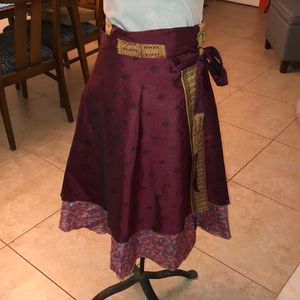 Sari convertible skirt/ dress reversible